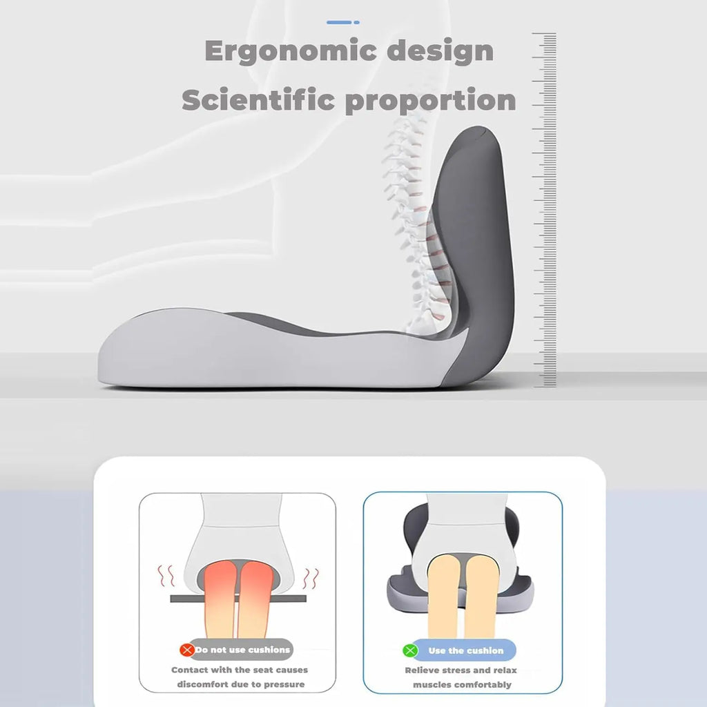 Contoured Ergonomic Seat Cushion – Comfortable Chair Support