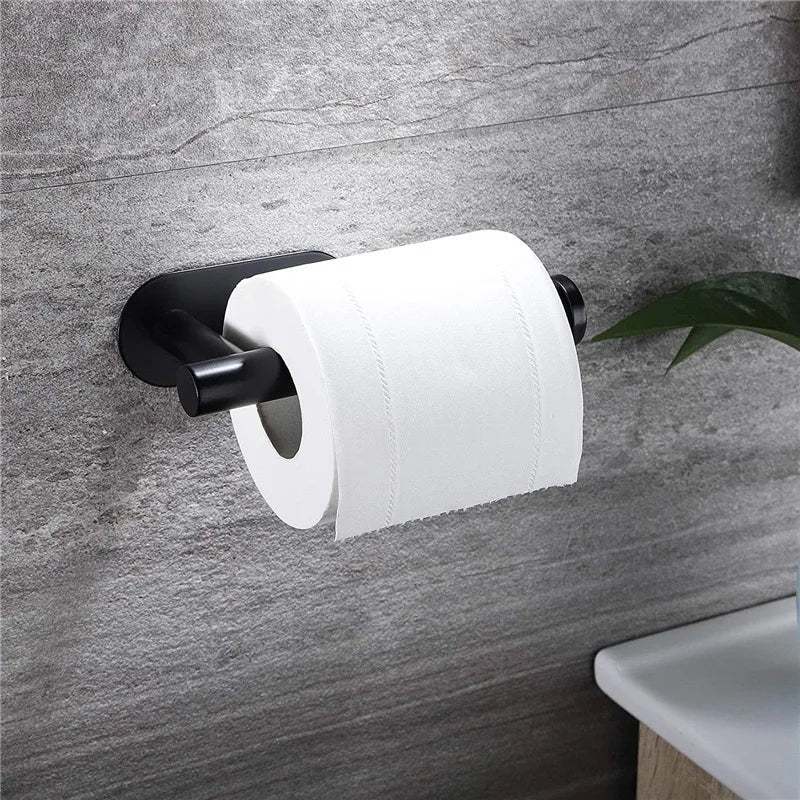 Adhesive Roll Holder – Toilet Paper & Paper Towel Organizer