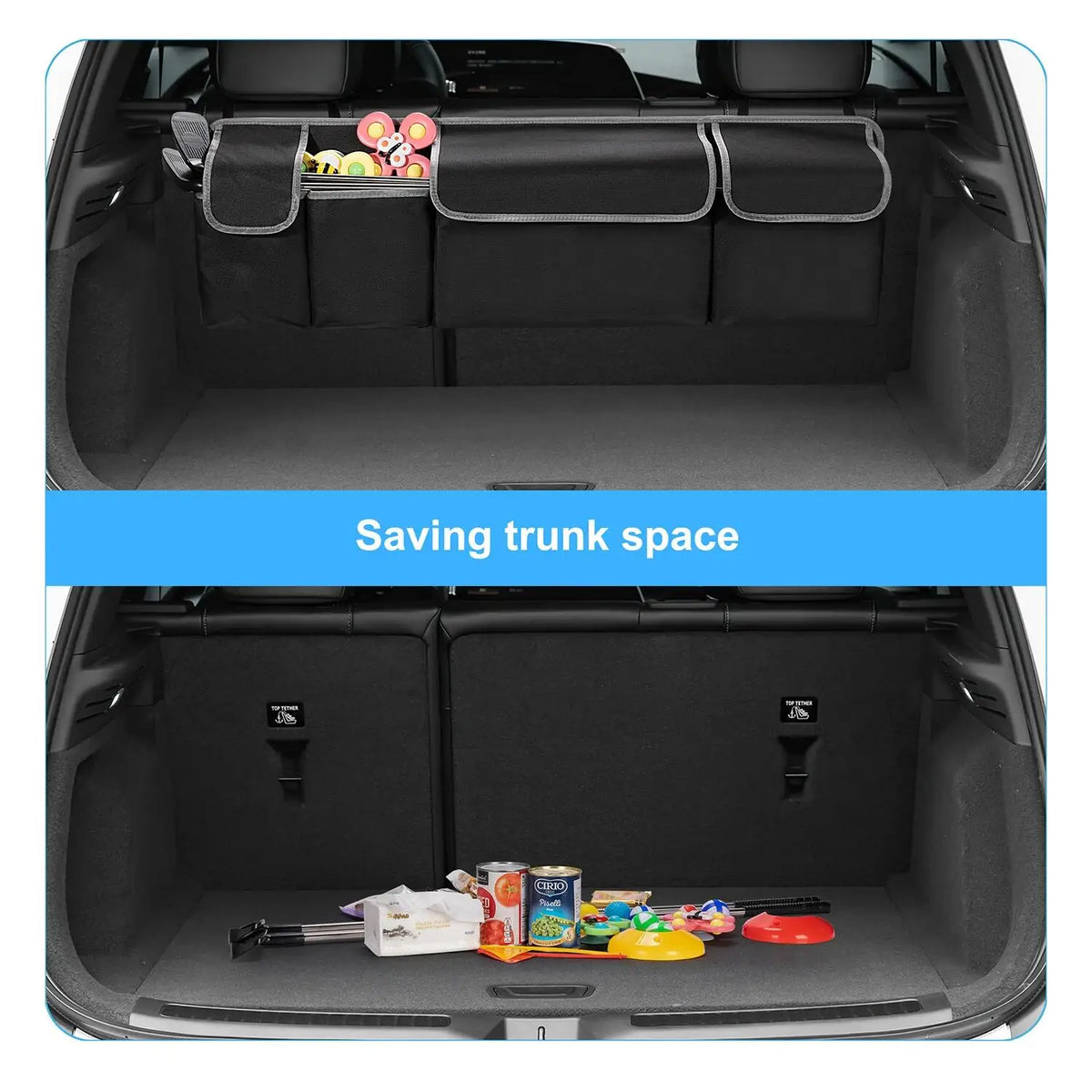Car Trunk Organizer – Large Capacity Backseat Storage Bag