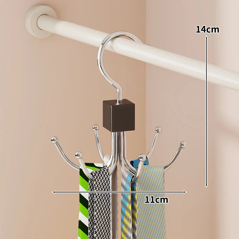 9-Hole Space-Saving Hanger Organizer – Foldable Closet Storage Rack