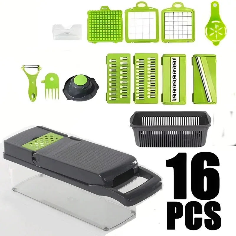 16-in-1 Multifunctional Vegetable Chopper & Slicer