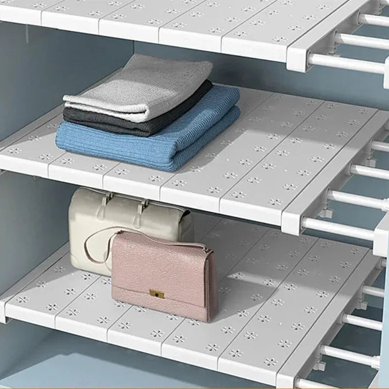 Adjustable Expandable Storage Shelf – No-Drill Closet & Wardrobe Organizer