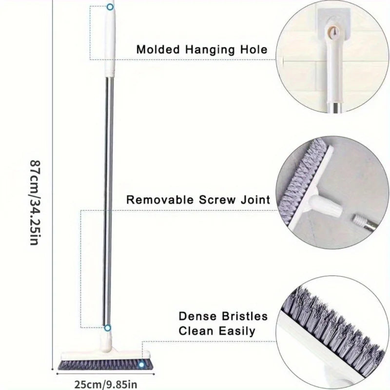 Long Handle Floor Scrub Brush – Bathroom & Tile Cleaning Brush
