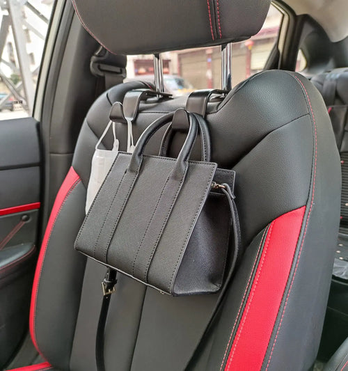 4-Pack Car Headrest Hooks – Bag & Storage Hangers