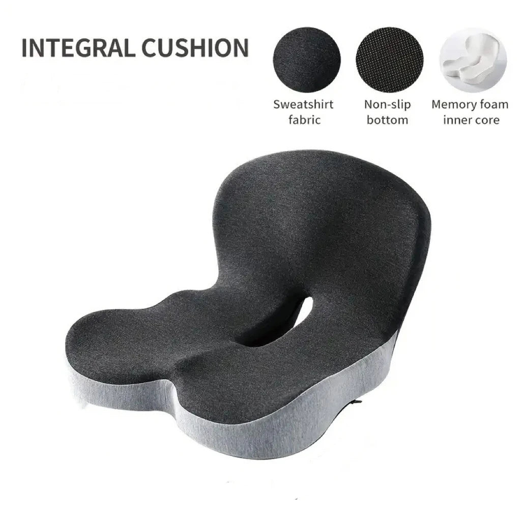 Ergonomic Memory Foam Seat Cushion with Back Support