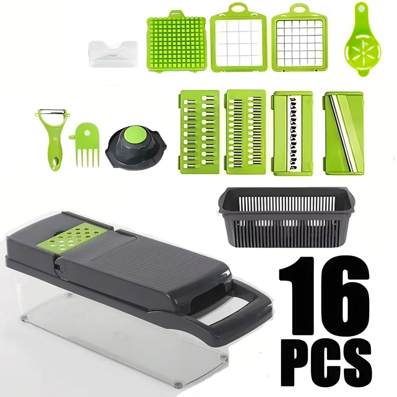 16-in-1 Multifunctional Vegetable Chopper & Slicer