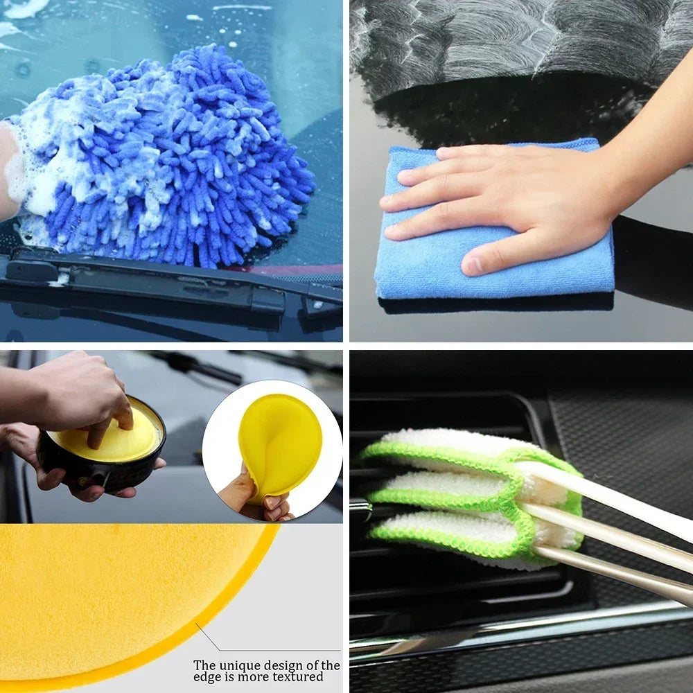 Car Interior Detailing Brush Kit – Multi-Piece Cleaning Set