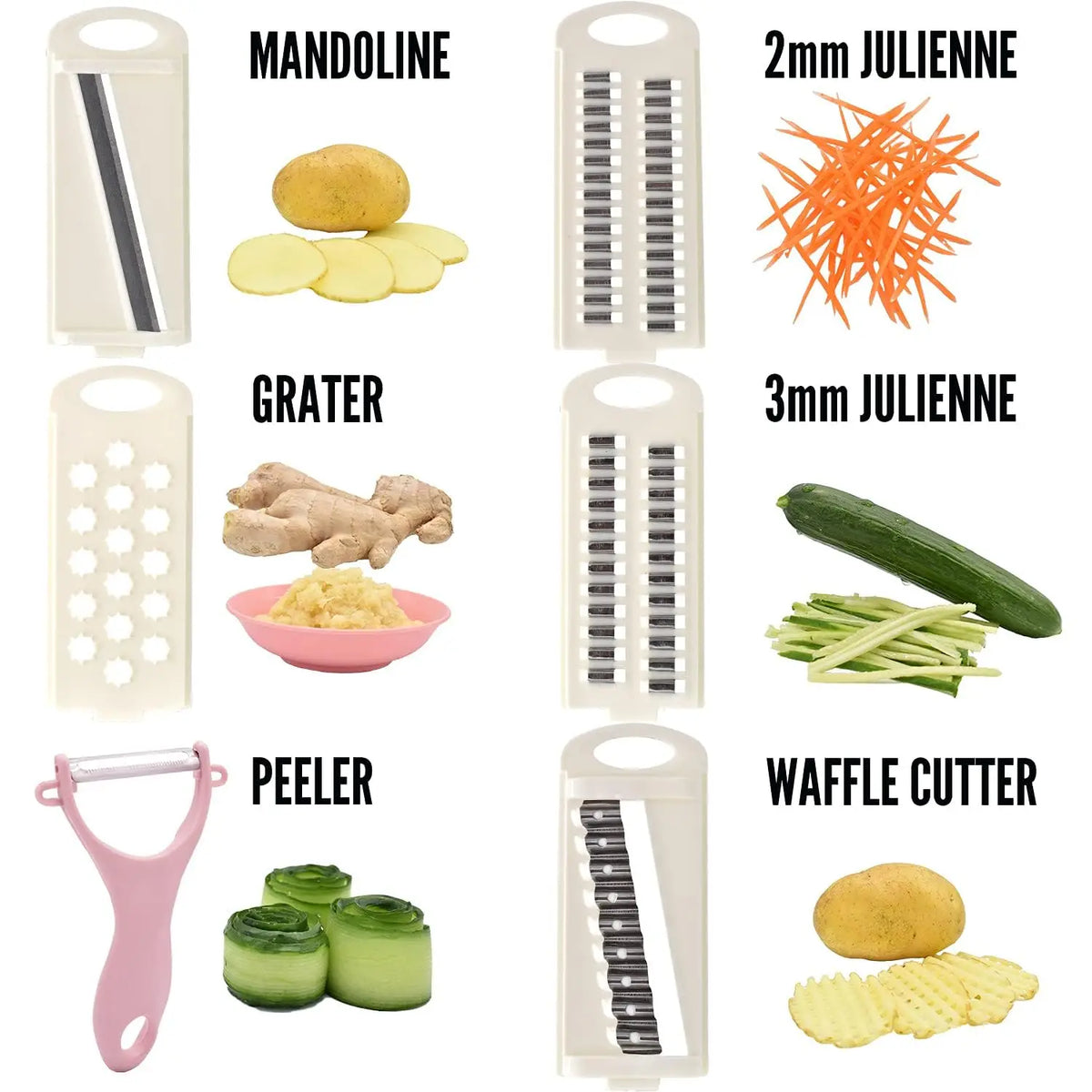 7-in-1 Multifunctional Vegetable Slicer & Grater
