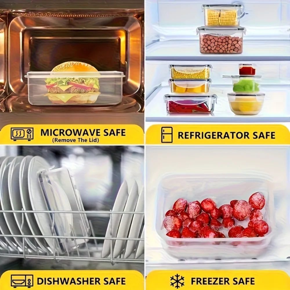 8-Piece Airtight Food Storage Container Set with Locking Lids