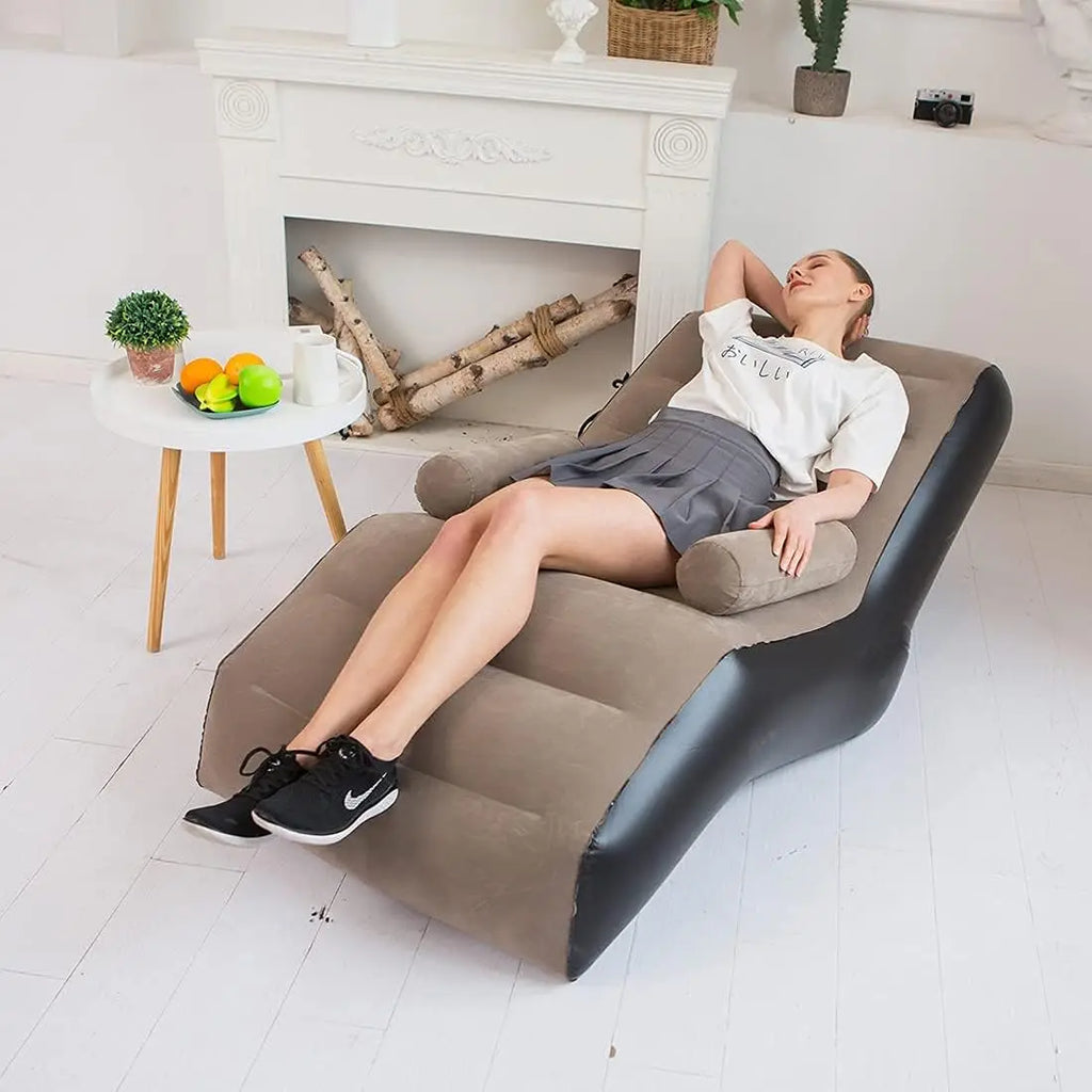 Folding Inflatable Lounge Sofa – Portable Indoor & Outdoor Chair
