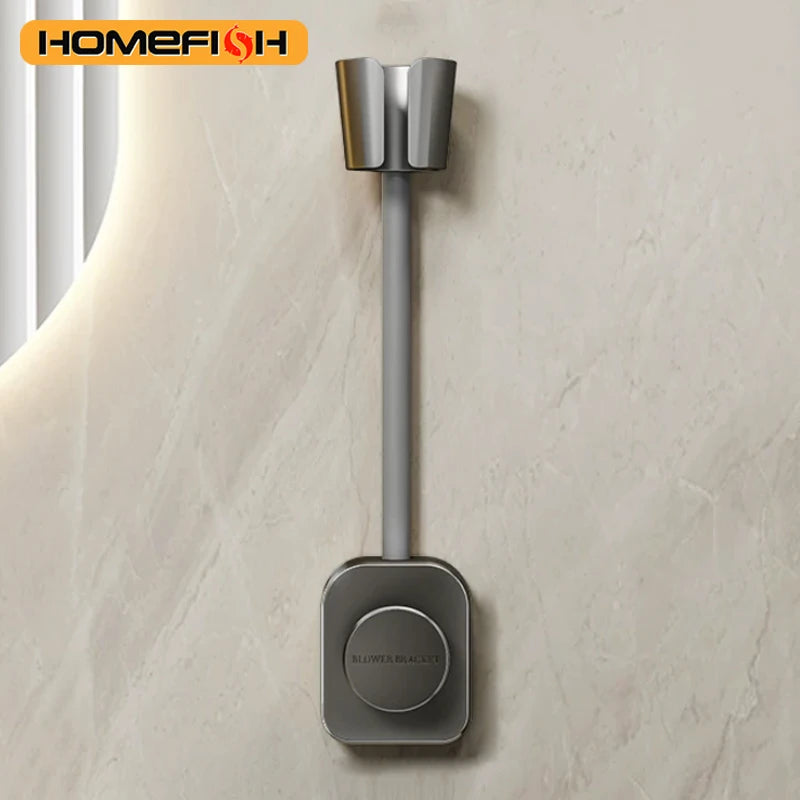 Suction Cup Hair Dryer Holder – Wall-Mounted Bathroom Organizer