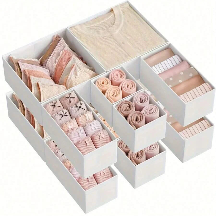 Foldable Underwear & Drawer Organizer Set – Closet Storage Boxes
