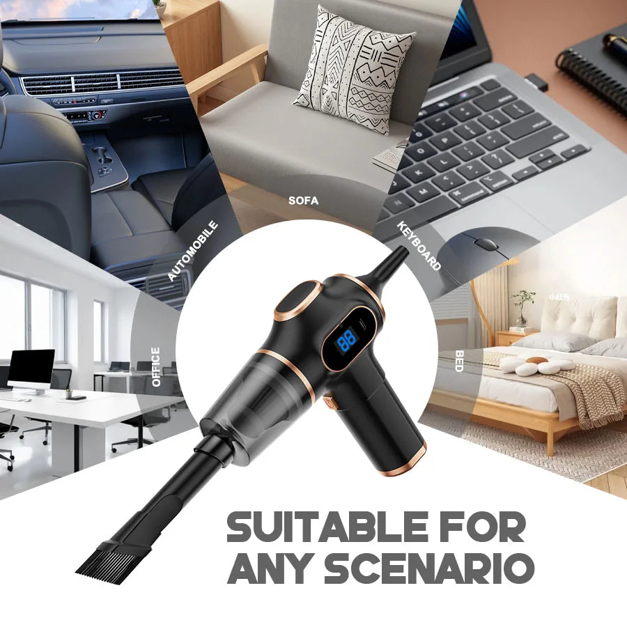 Wireless Mini Car Vacuum Cleaner – Compact Handheld Cleaner