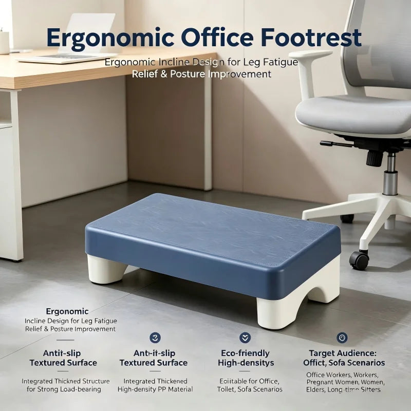 Ergonomic Under Desk Footrest – Adjustable Comfort Support for Home & Office