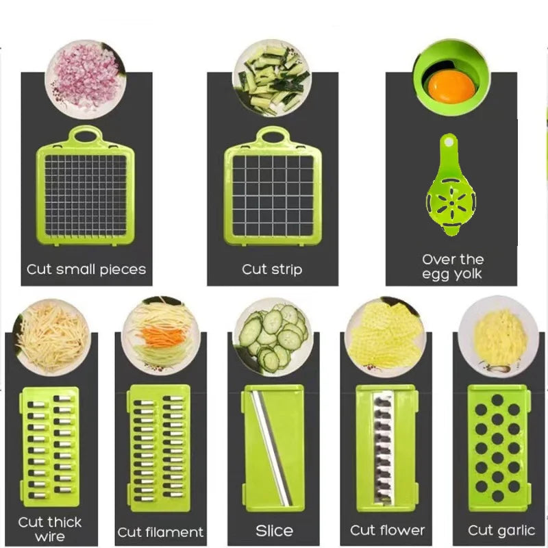 16-in-1 Multifunctional Vegetable Chopper & Slicer
