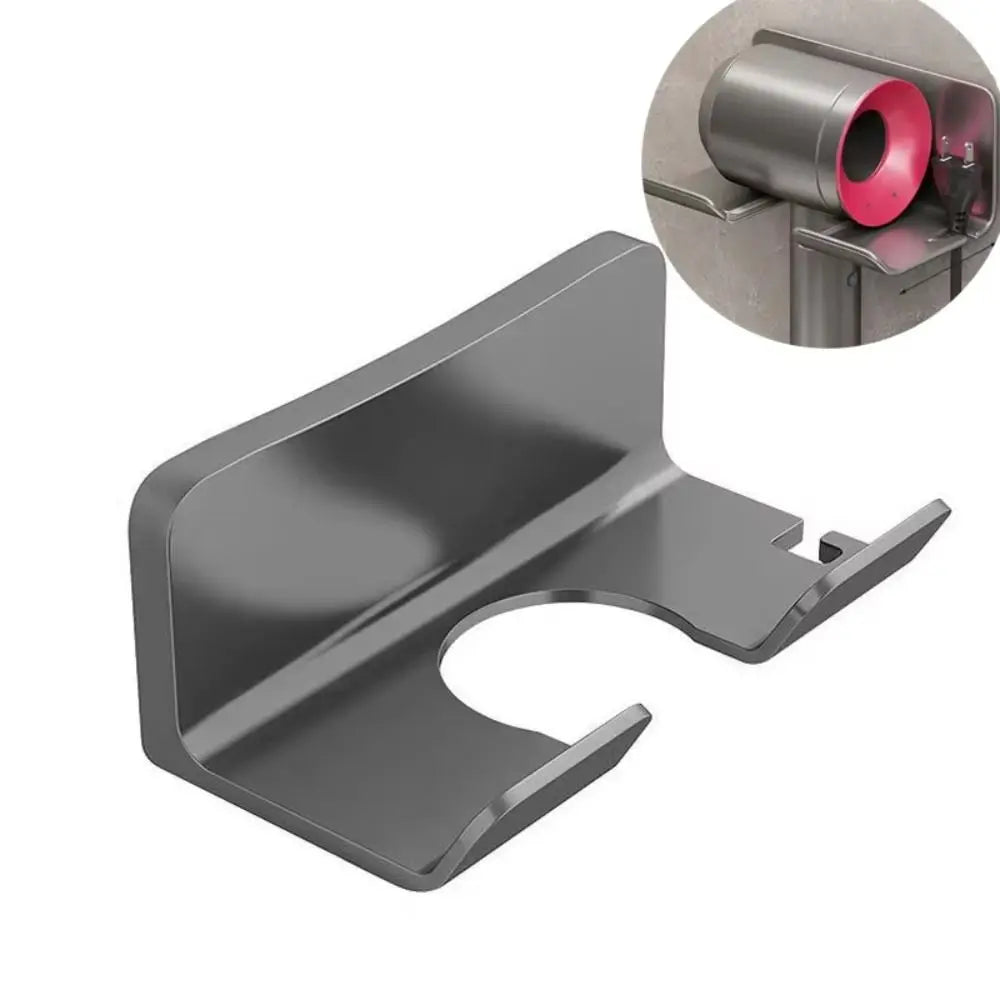 Wall-Mounted Hair Dryer Holder – Space-Saving Bathroom Organizer