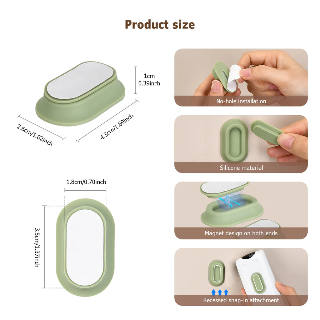 Magnetic Remote Control Holder – Self-Adhesive Wall Mount Organizer