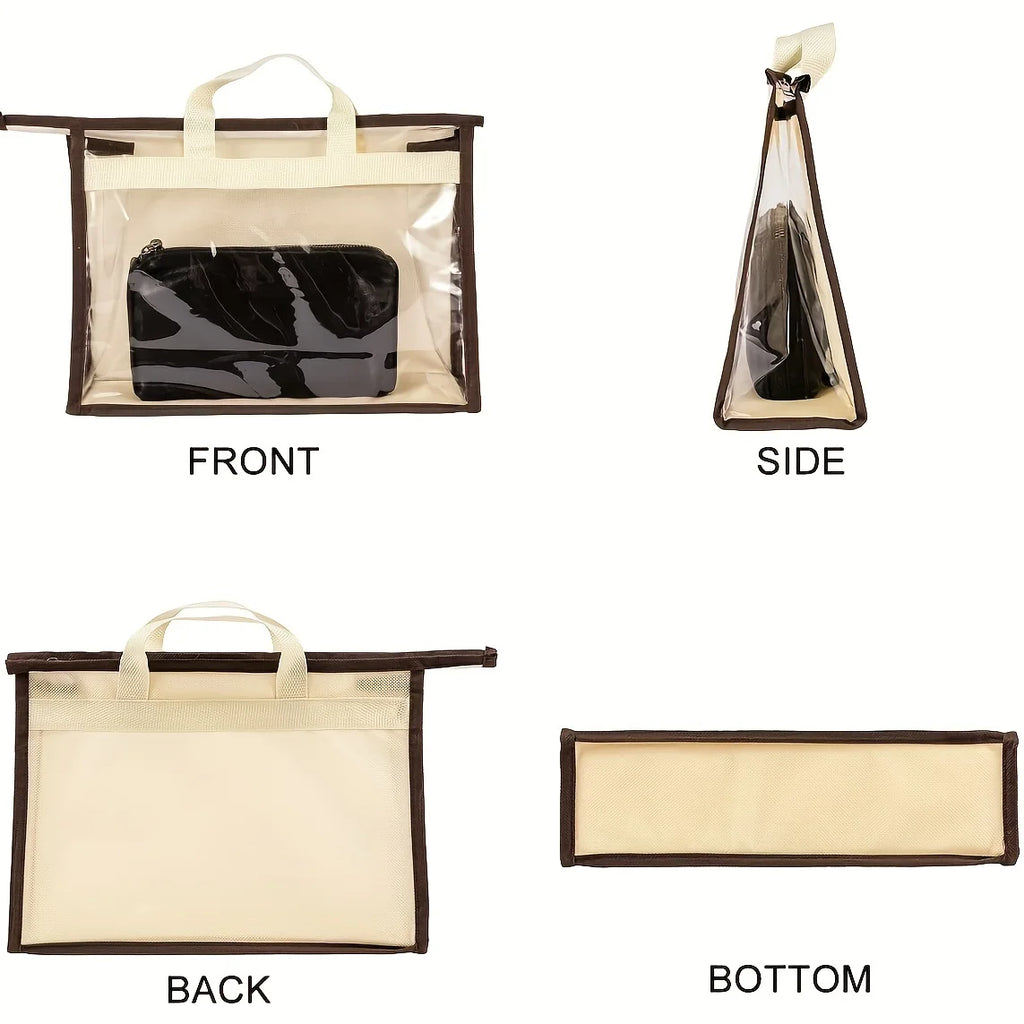 Clear Handbag Storage Bags – Dustproof Purse Organizers with Zipper