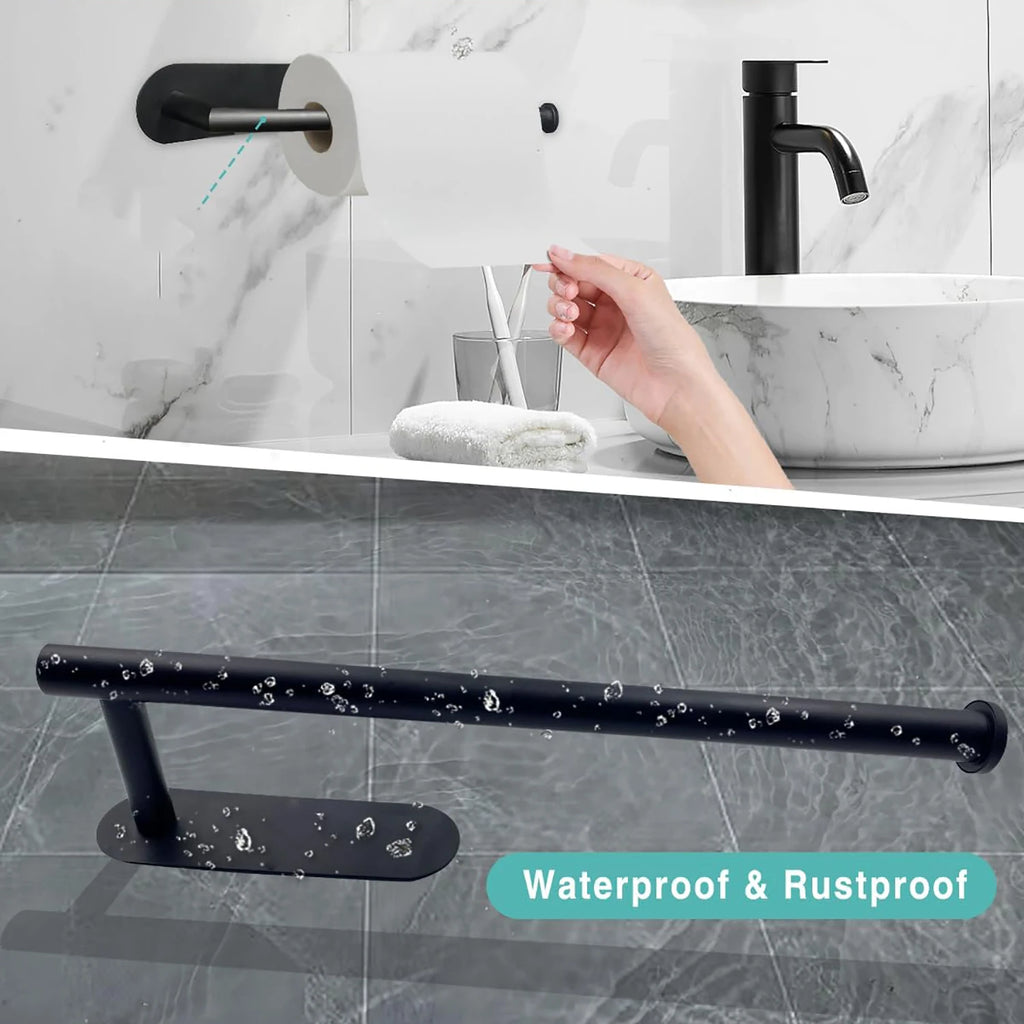 Adhesive Roll Holder – Toilet Paper & Paper Towel Organizer