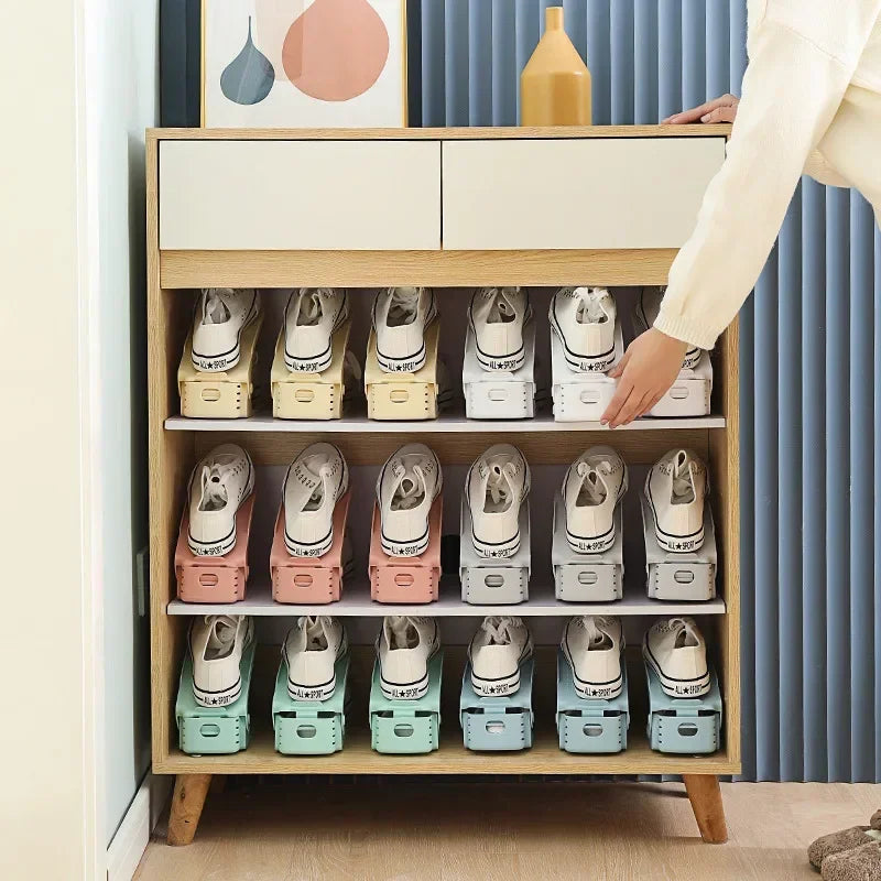 Adjustable Shoe Slot Organizers – Double-Layer Space-Saving Shoe Racks