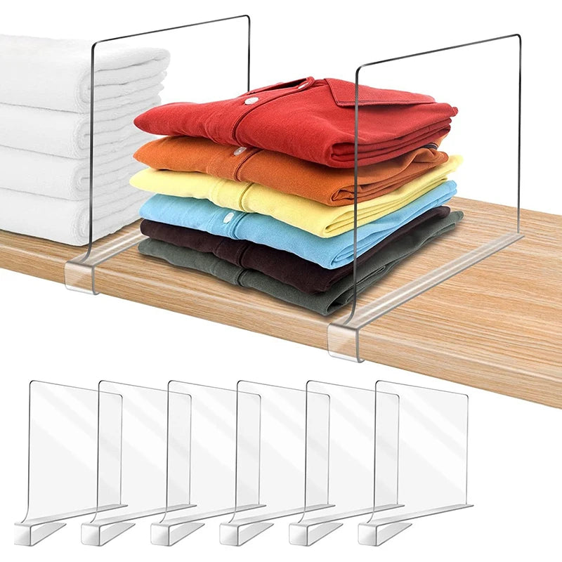 Closet Shelf Dividers – Space-Saving Wardrobe & Clothing Organizers
