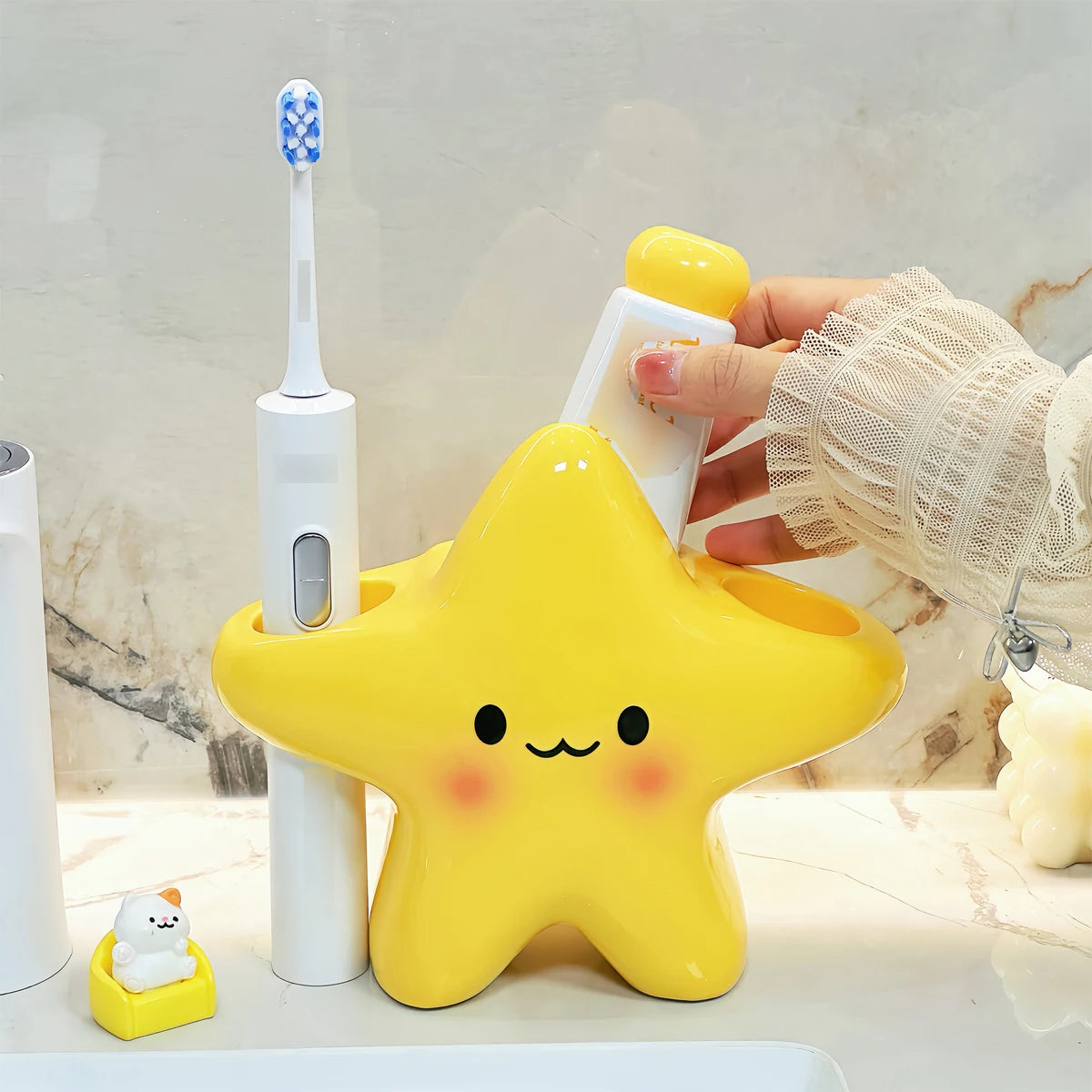 Cute Star Toothbrush Holder – Bathroom Organizer