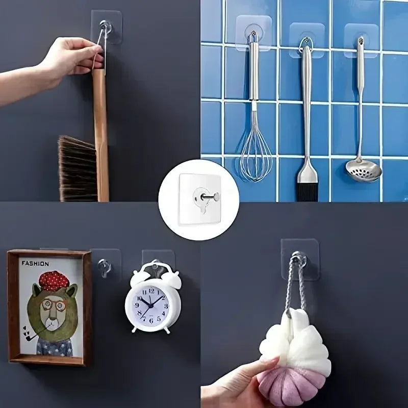 Self-Adhesive Wall Hanging Hooks – No-Drill Picture Frame Mounting Holders