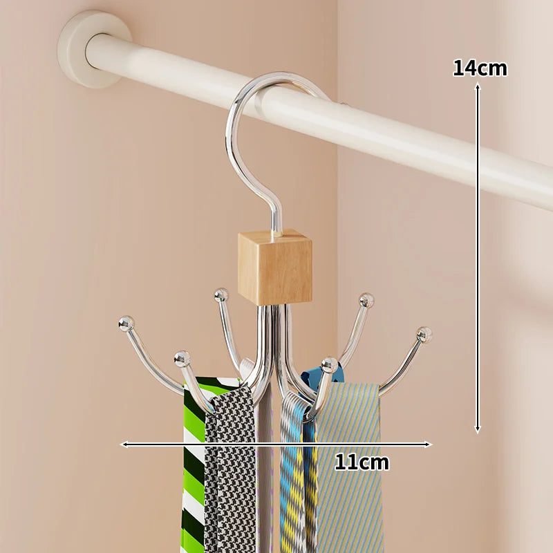 9-Hole Space-Saving Hanger Organizer – Foldable Closet Storage Rack