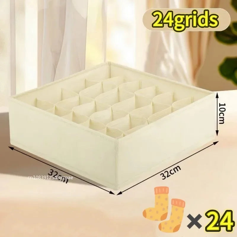 Foldable Drawer Organizer with Compartments – Underwear & Sock Storage Box