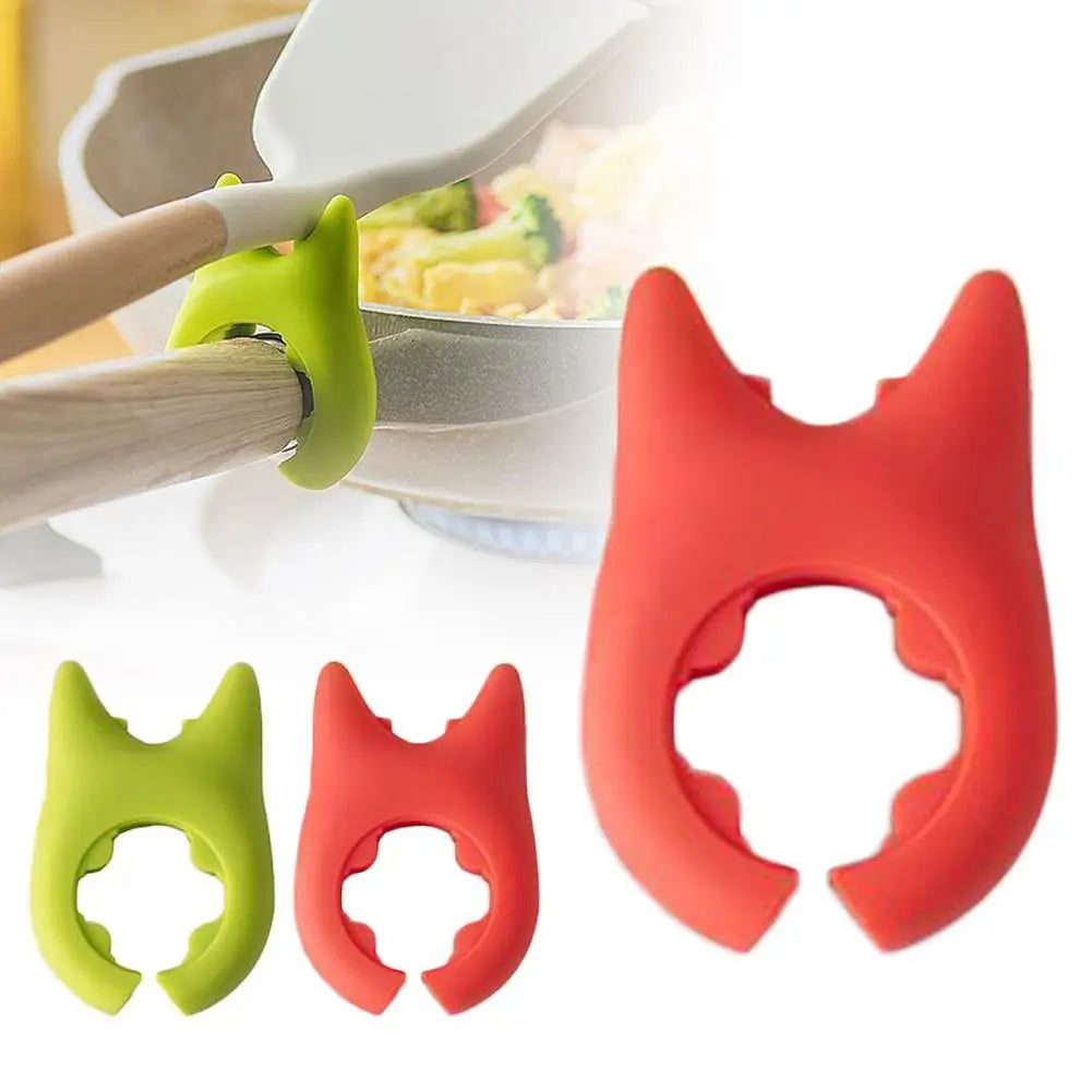 Cute Cat Silicone Spoon Rest – Heat-Resistant Kitchen Utensil Holder
