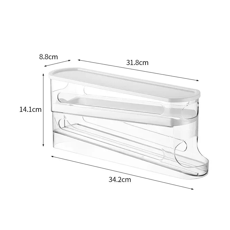 Automatic Rolling Egg Holder for Refrigerator – Space-Saving Egg Storage Organizer