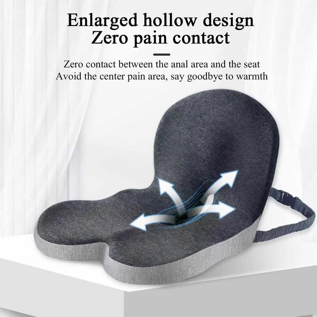Contoured Ergonomic Seat Cushion – Comfortable Chair Support