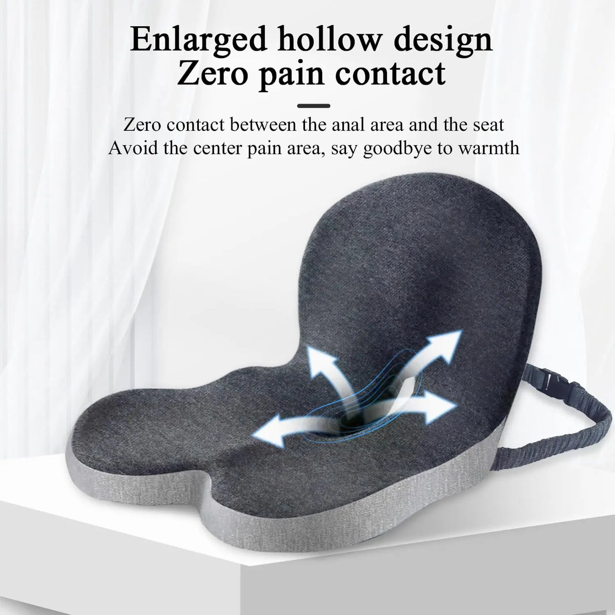 Contoured Ergonomic Seat Cushion – Comfortable Chair Support