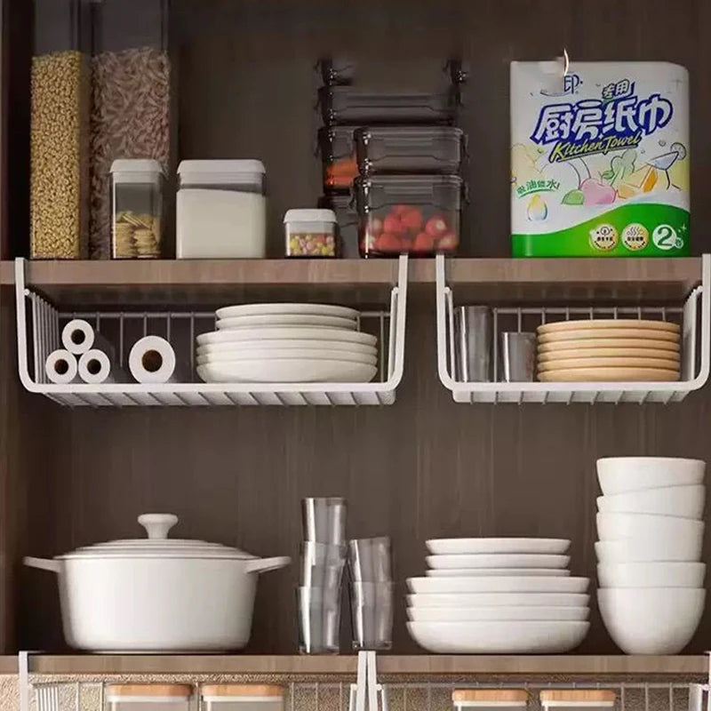 Under-Shelf Storage Basket – Space-Saving Kitchen Organizer