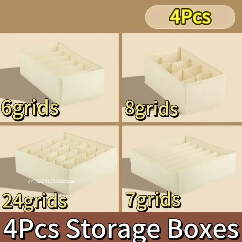 Foldable Drawer Organizer with Compartments – Underwear & Sock Storage Box