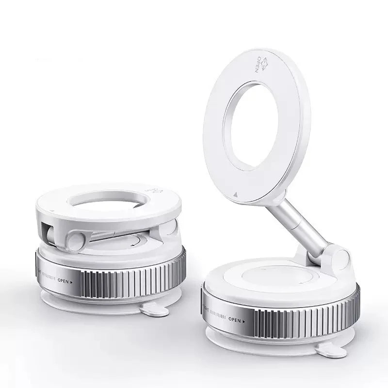 360° Magnetic Car Phone Holder – Adjustable Vacuum Suction Mount