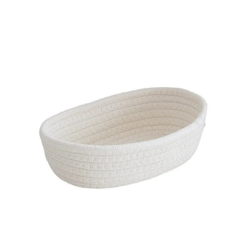 Cotton Rope Storage Basket – Woven Home Organizer