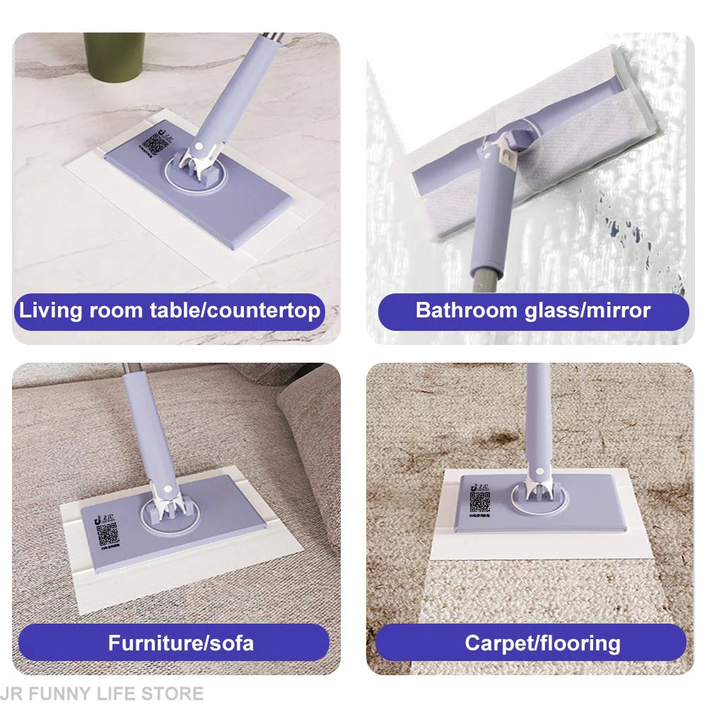 360° Rotating Flat Mop – Hands-Free Floor Cleaning Tool