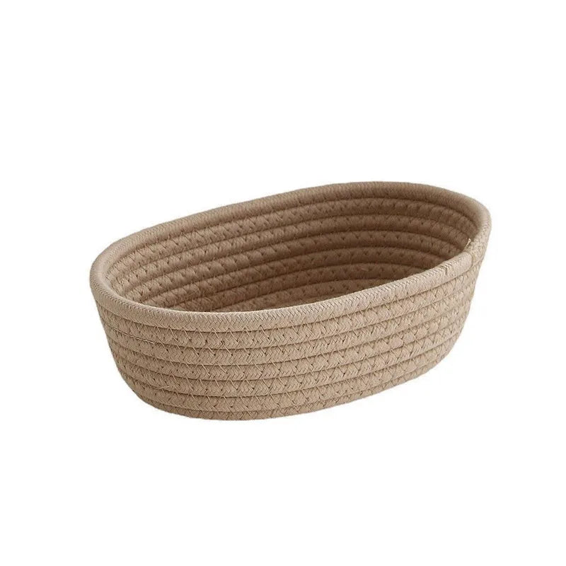 Cotton Rope Storage Basket – Woven Home Organizer