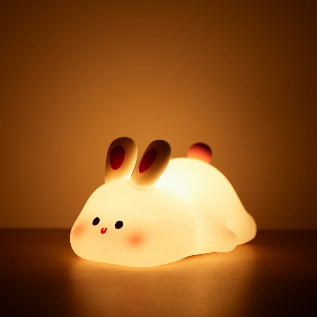 Cute Silicone LED Night Light – USB Rechargeable Animal Lamp