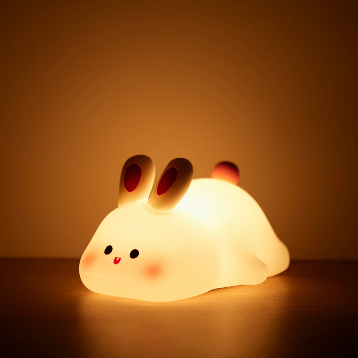 Cute Silicone LED Night Light – USB Rechargeable Animal Lamp
