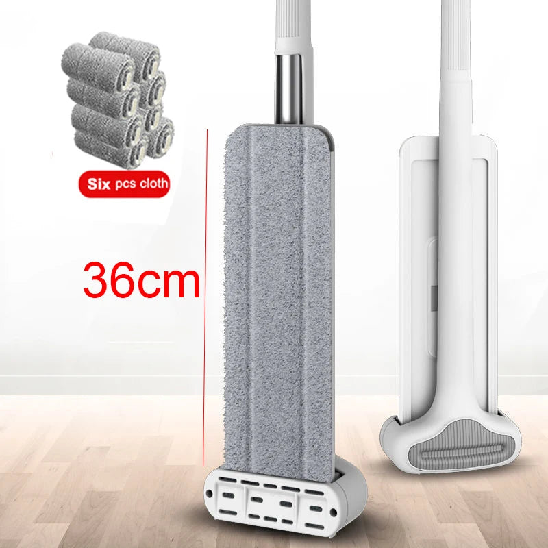 360° Rotating Self-Wringing Flat Mop – Hands-Free Floor Cleaning