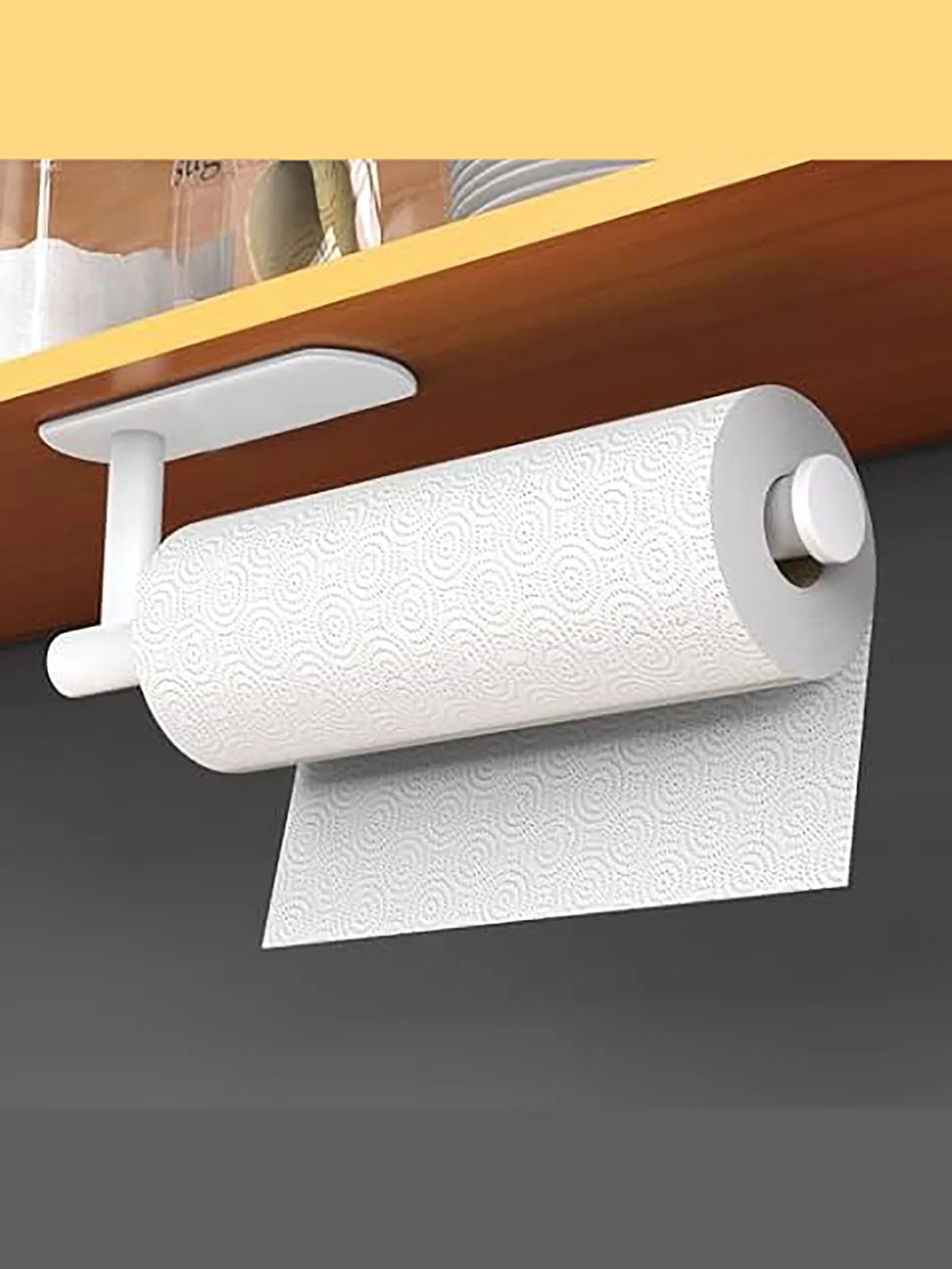 Adhesive Roll Holder – Toilet Paper & Paper Towel Organizer