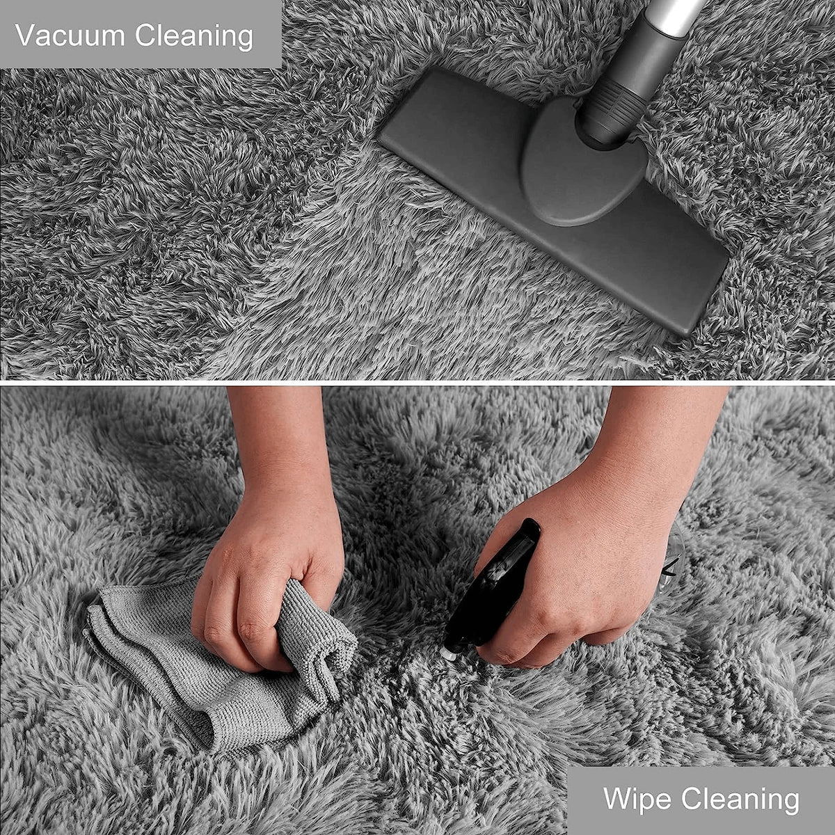 Fluffy Shag Area Rug – Soft Non-Slip Carpet for Bedroom & Living Room
