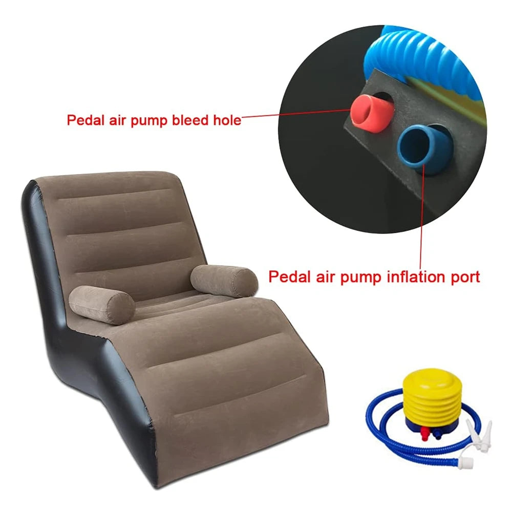 Folding Inflatable Lounge Sofa – Portable Indoor & Outdoor Chair