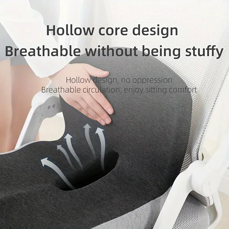Contoured Ergonomic Seat Cushion – Comfortable Chair Support