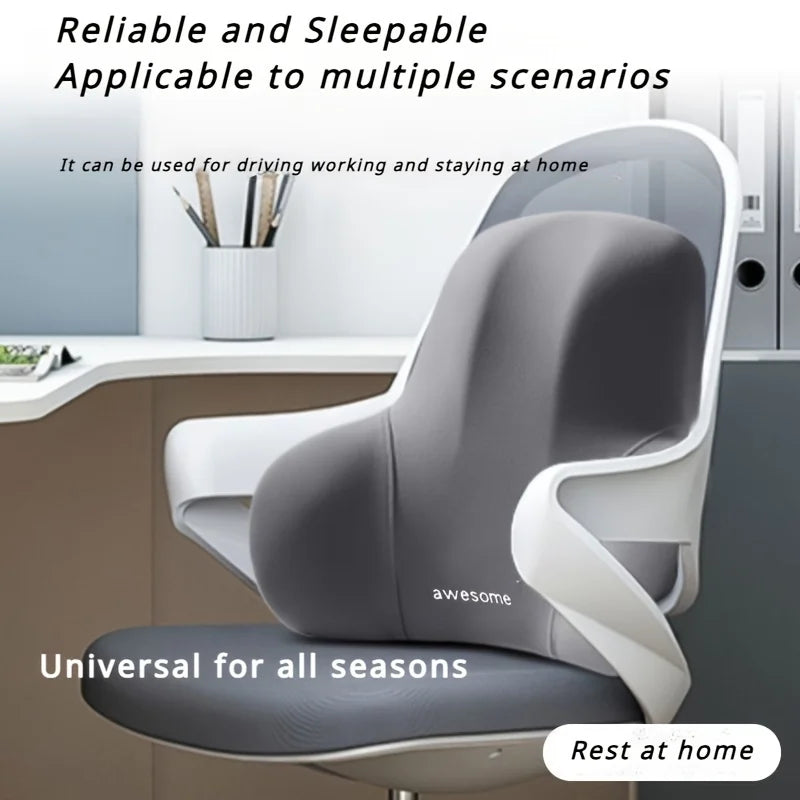 2-in-1 Memory Foam Seat Cushion & Lumbar Support Set