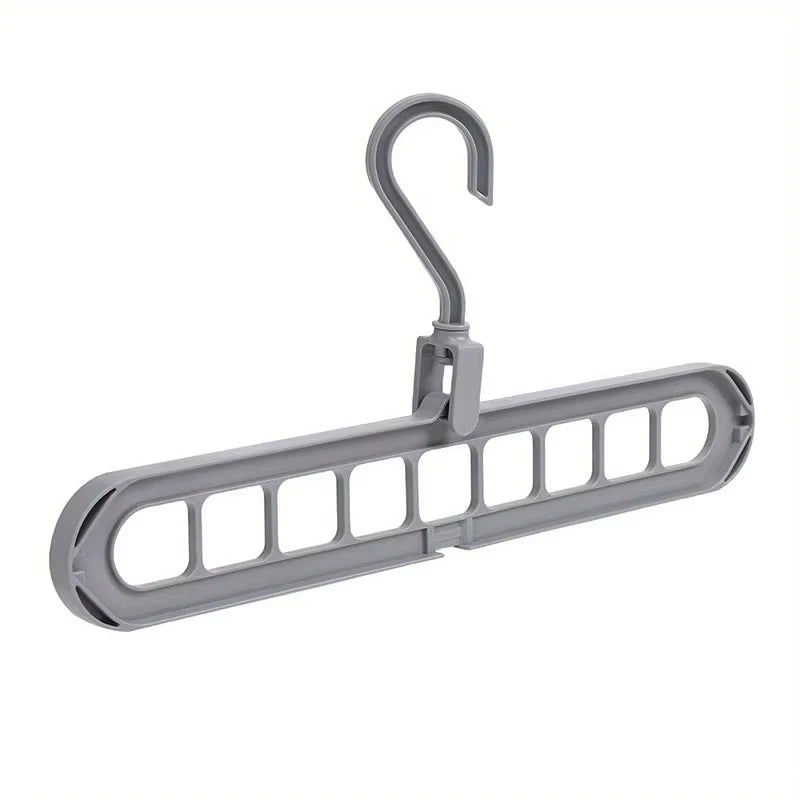 9-Hole Space-Saving Hanger Organizer – Foldable Closet Storage Rack